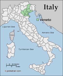 Венето - находится на севере Италии