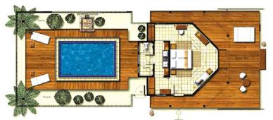 Номер Deluxe Beachfront Villa with Pool