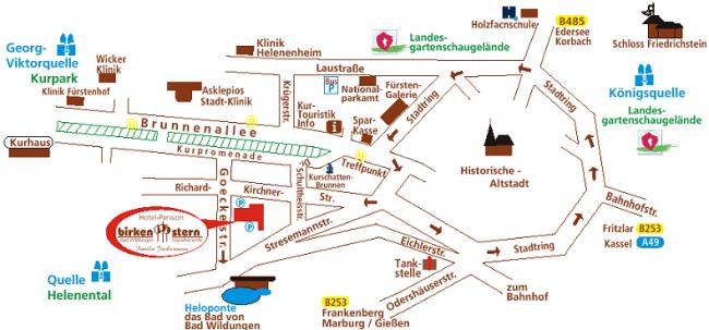 Отель Birkenstern - Биркенштерн - карта - план