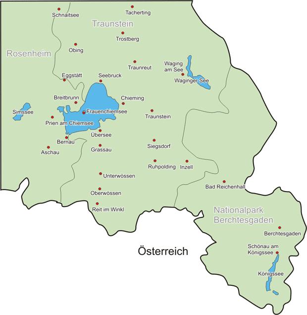 Бад Райхенхаль - bad reichenhall - карта местности