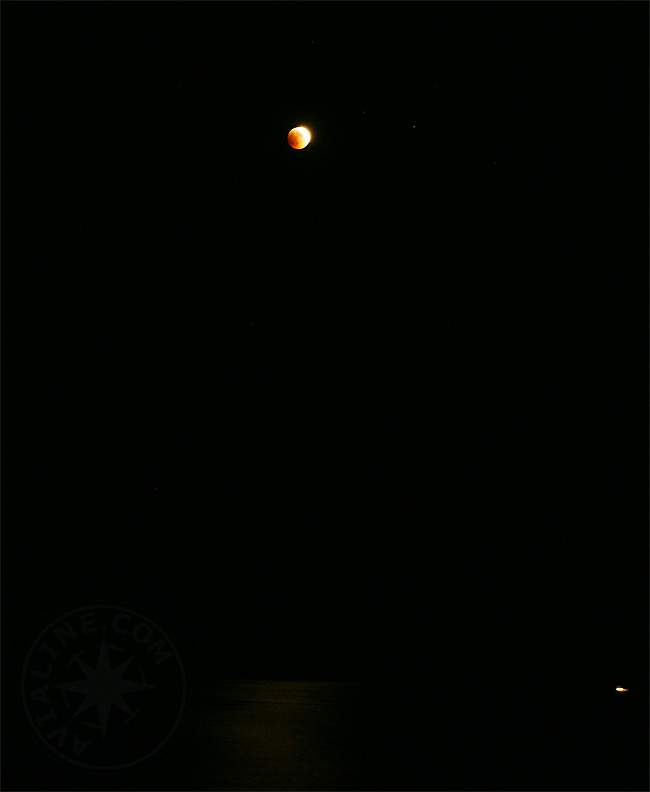 Луна - лунная дорожка - затмение - фото