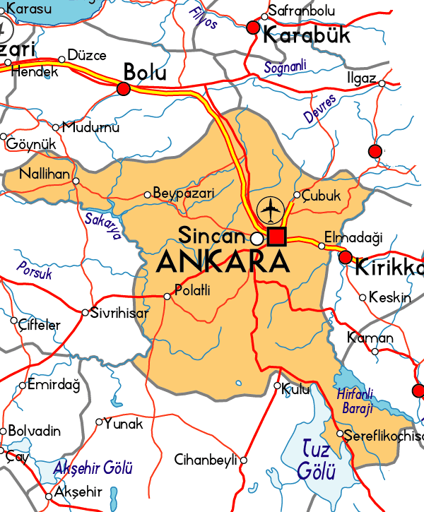 Анкара на карте, фото
