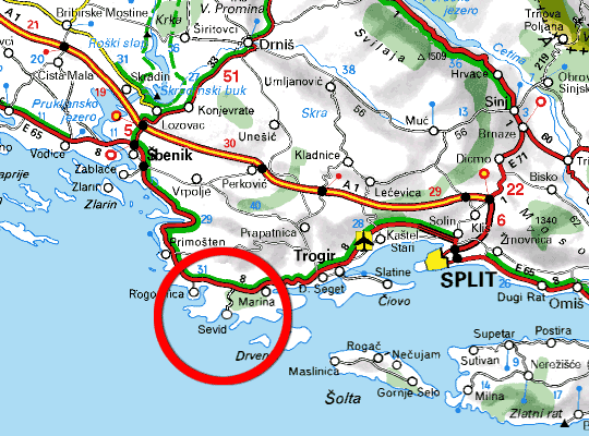 Дороги Хорватии, карта трасс