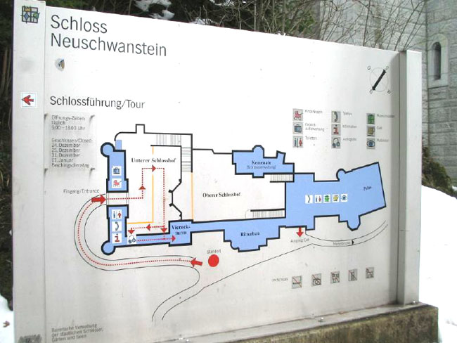 Нойшванштайн - Neuschwanstein - план замка