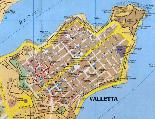 Валлетта - карта