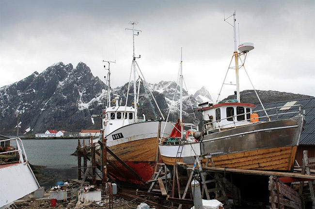 Рыбалка в Норвегии - рыбачьи лодки