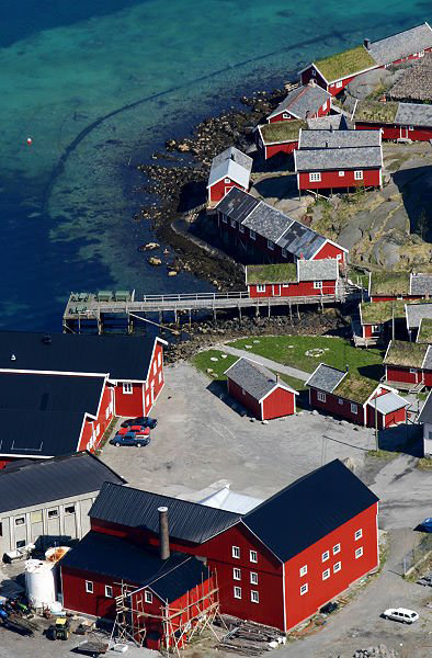 Дома на Лофотенских островах в Норвегии